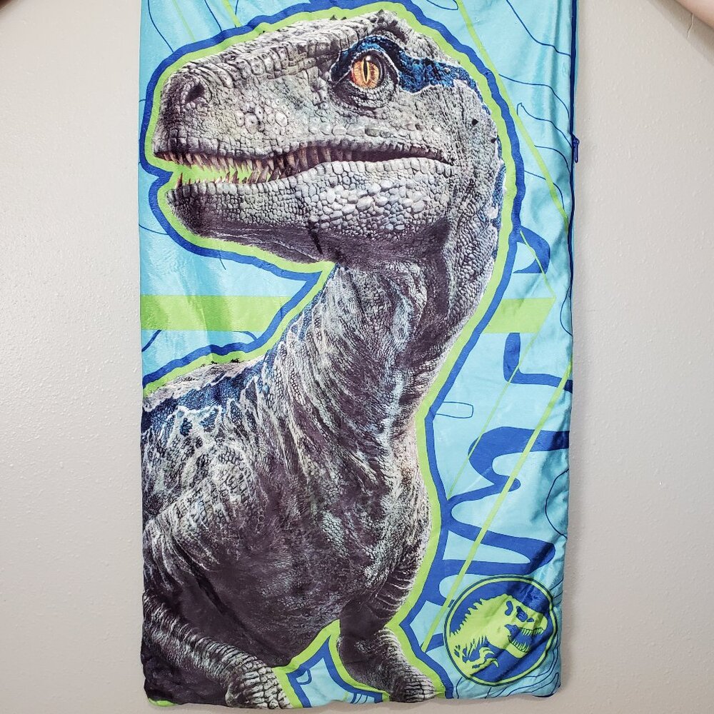 Jurassic World Kids Sleeping Bag Velociraptor Blue Dinosaur
